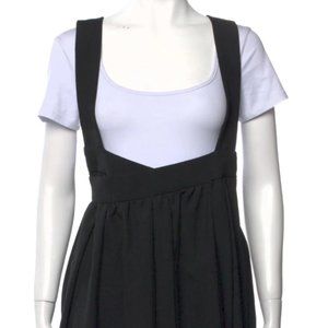 COMME DES GARÇONS black wool pinafore dress skirt